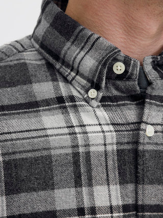 Ανδρικό πουκάμισο JPRBLUBARKLEY FLANNEL X-MAS L/S SHIRT CH Jack & Jones 12286224 Charcoal Gray W25/26