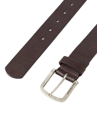 Ανδρική δερματίνη ζώνη JACHARRY BELT JACK & JONES 12120697 Black Coffee NOOS W24/25