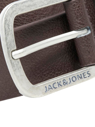 Ανδρική δερματίνη ζώνη JACHARRY BELT JACK & JONES 12120697 Black Coffee NOOS W24/25