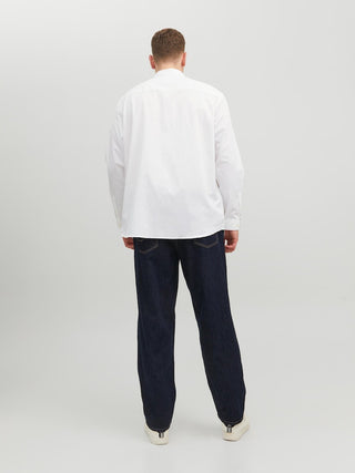 Ανδρικό πουκάμισο JPRBLACARDIFF SHIRT L/S plus size JACK & JONES 12235157 White NOOS W 23/24