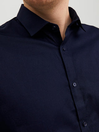 Ανδρικό πουκάμισο JPRBLACARDIFF SHIRT L/S plus size JACK & JONES 12235157 Navy Blazer NOOS W 23/24