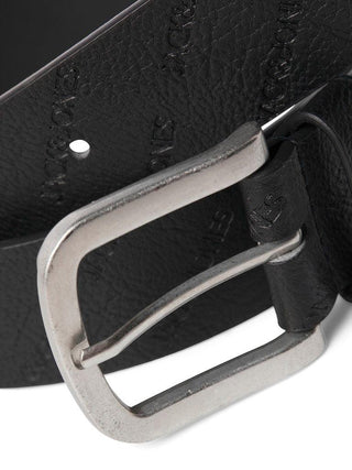 Ανδρική δερμάτινη ζώνη JACHARRY EMBOSSED BELT JACK & JONES 12236466 Black NOOS W 23/24