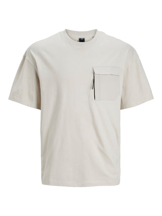 Ανδρικό t-shirt JCOARCH POCKET TEE SS CREW NECK JACK & JONES 12251615 Moonbeam S 24