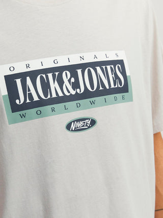 Ανδρικό t-shirt με στάμπα JORCOBIN TEE SS CREW NECK LN JACK & JONES 12250411 Moonbeam S 24