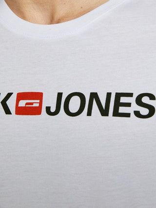 Ανδρικό t-shirt Standard Fit 100% Cotton JJECORP OLD LOGO TEE SS O-NECK JACK & JONES 12137126 White NOOS S 24