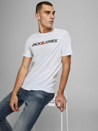 Ανδρικό t-shirt Standard Fit 100% Cotton JJECORP OLD LOGO TEE SS O-NECK JACK & JONES 12137126 White NOOS S 24