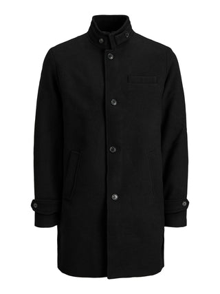 Ανδρικό παλτό JPRBLAMELTON WOOL COAT JACK & JONES 12177644 Black W 23/24