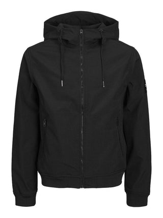 Ανδρικό μπουφάν JJEBASIC SOFTSHELL HOOD JACK & JONES 12236300 Black NOOS W 23/24