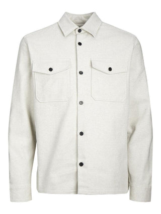 Ανδρικό Overshirt JPRROY SOLID OVERSHIRT JACK & JONES 12243296 White Melange W 23/24