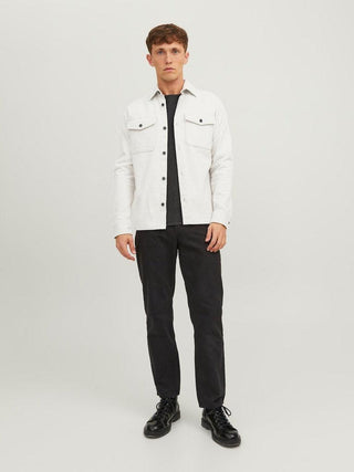 Ανδρικό Overshirt JPRROY SOLID OVERSHIRT JACK & JONES 12243296 White Melange W 23/24