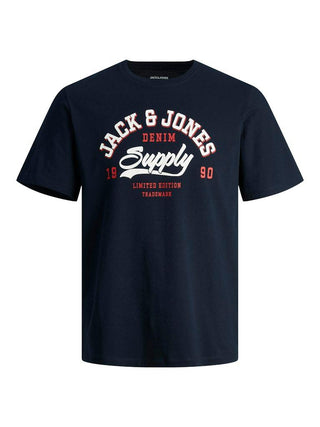 Ανδρικό t-shirt με στάμπα JJELOGO TEE SS O-NECK 2 COL SS24 SN JACK & JONES 12246690 Navy Blazer S 24