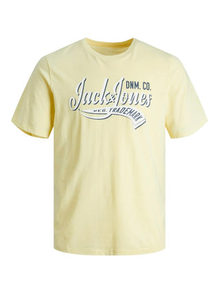 Ανδρικό t-shirt Standard Fit 100% Cotton JJELOGO TEE SS O-NECK 2 COL SS24 SN JACK & JONES 12246690 French Vanilla S 24