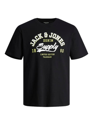 Ανδρικό t-shirt Standard Fit 100% Cotton JJELOGO TEE SS O-NECK 2 COL SS24 SN JACK & JONES 12246690 Black S 24