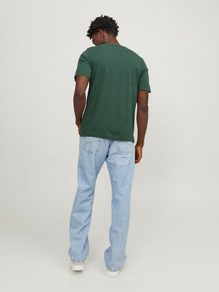 Ανδρικό t-shirt Standard Fit 100% Cotton JJELOGO TEE SS O-NECK 2 COL SS24 SN JACK & JONES 12246690 Dark Green S 24