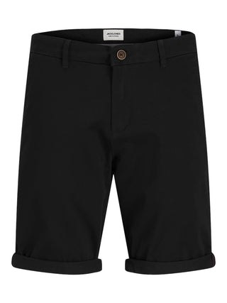 Ανδρική βερμούδα chino Regular Fit 78% Cotton, 20% Recycled Cotton, 2% Elastane JPSTBOWIE SHORTS SOLID MID SN JACK & JONES 12165604 Black S 24