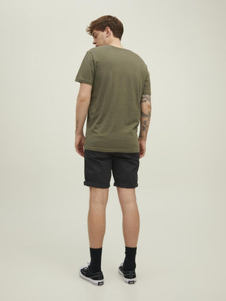 Ανδρική βερμούδα chino Regular Fit 78% Cotton, 20% Recycled Cotton, 2% Elastane JPSTBOWIE SHORTS SOLID MID SN JACK & JONES 12165604 Black S 24