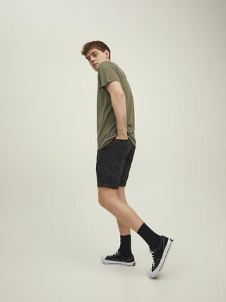 Ανδρική βερμούδα chino Regular Fit 78% Cotton, 20% Recycled Cotton, 2% Elastane JPSTBOWIE SHORTS SOLID MID SN JACK & JONES 12165604 Black S 24