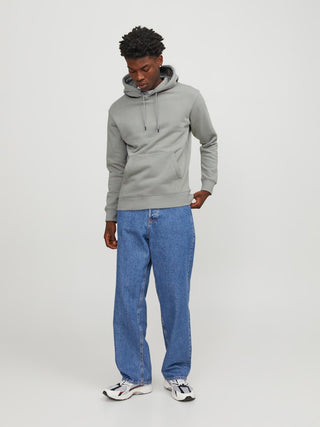 Ανδρικό φούτερ με κουκούλα JJESTAR BASIC SWEAT HOOD Jack & Jones 12208157 Ultimate Grey NOOS W25/26