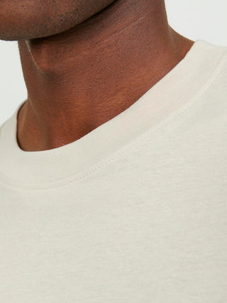 Ανδρικό t-shirt Wide Fit 100% Cotton JJEBRADLEY TEE SS O-NECK JACK & JONES 12249319 Moonbeam NOOS S 24