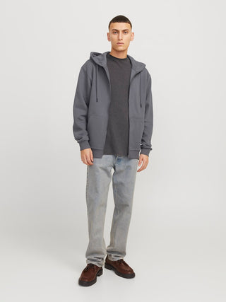 Ανδρική ζακέτα φούτερ με κουκούλα JJEBRADLEY SWEAT ZIP HOOD Jack & Jones 12249342 Castlerock NOOS W25/26