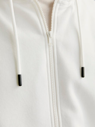 Ανδρική ζακέτα φούτερ με κουκούλα JJEBRADLEY SWEAT ZIP HOOD Jack & Jones 12249342 Cloud Dancer NOOS W25/26