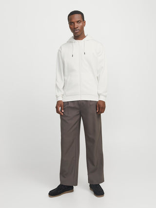 Ανδρική ζακέτα φούτερ με κουκούλα JJEBRADLEY SWEAT ZIP HOOD Jack & Jones 12249342 Cloud Dancer NOOS W25/26