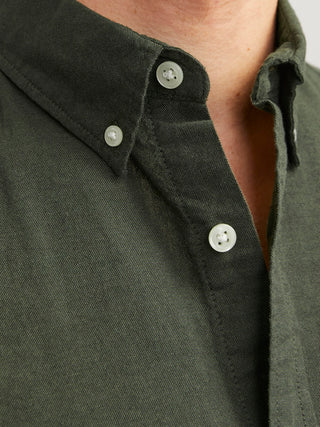 Ανδρικό πουκάμισο JJEOXFORD SHIRT LS JACK & JONES 12182486 Forest Night NOOS W25/26