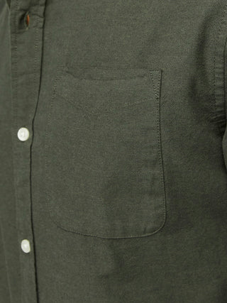 Ανδρικό πουκάμισο JJEOXFORD SHIRT LS JACK & JONES 12182486 Forest Night NOOS W25/26
