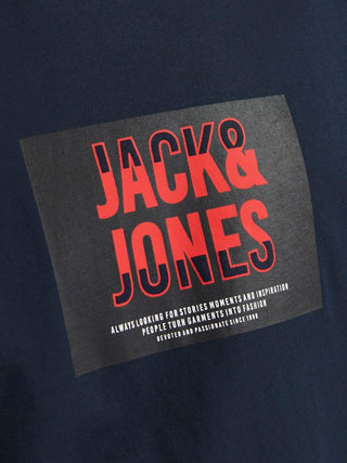 Ανδρικό t-shirt JJHUDSON TEE SS CREW NECK LN Jack & Jones 12268477 Sky Captain SS25