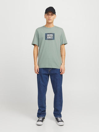 Ανδρικό t-shirt JJHUDSON TEE SS CREW NECK LN Jack & Jones 12268477 Iceberg Green SS25