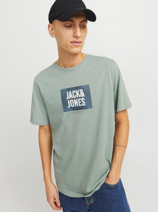 Ανδρικό t-shirt JJHUDSON TEE SS CREW NECK LN Jack & Jones 12268477 Iceberg Green SS25