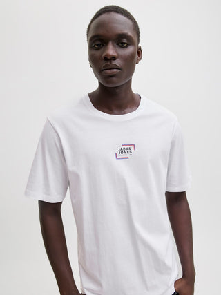 Ανδρικό t-shirt JJCORP GRAPHIC TEE SS O-NECK LN Jack & Jones 12268415 Snow White SS26
