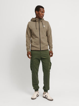 Ανδρικό παντελόνι JPSTKANE JONNIE CUFFED CARGO RET Jack & Jones 12268261 Olive Night W25/26