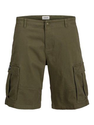 Ανδρική βερμούδα JPSTCOLE JJJONNIE CARGO SHORTS MID Jack & Jones 12268266 Olive Night SS25