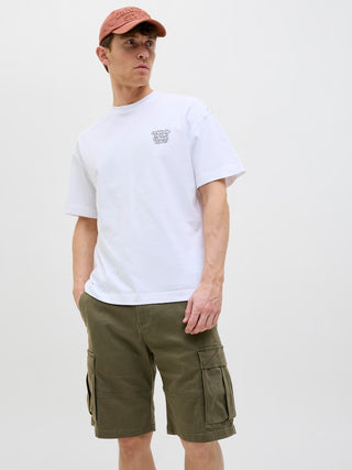 Ανδρική βερμούδα JPSTCOLE JJJONNIE CARGO SHORTS MID Jack & Jones 12268266 Olive Night SS25