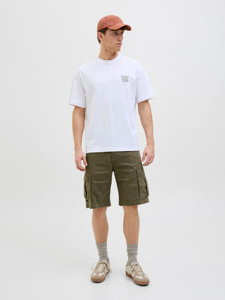 Ανδρική βερμούδα JPSTCOLE JJJONNIE CARGO SHORTS MID Jack & Jones 12268266 Olive Night SS25