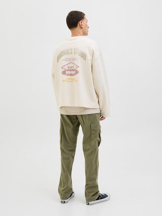 Ανδρικό παντελόνι JPSTKANE JONNIE CARGO RET Jack & Jones 12268364 Olive Night SS25