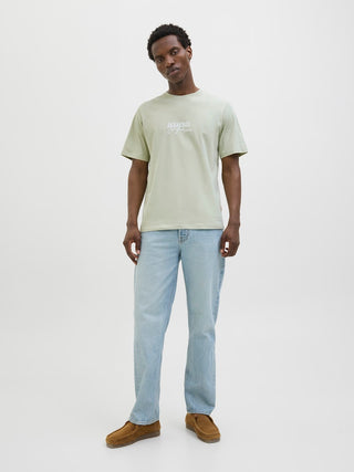 Ανδρικό t-shirt JORALMERIA BRANDING TEE SS CREW NECK Jack & Jones 12276784 Celadon Tint SS25