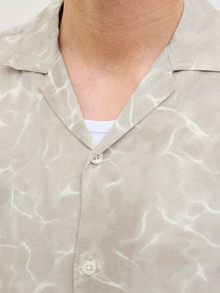 Ανδρικό πουκάμισο κοντομάνικο JCOINFINITY AOP RESORT SHIRT SS Jack & Jones 12276854 Pure Cashmere SS25