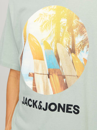 Ανδρικό t-shirt Standard Fit 100% Cotton JJNAVIN TEE SS CREW NECK JACK & JONES 12247982 Desert Sage S 24