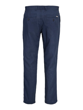 Ανδρικό παντελόνι JPSTACE SUMMER LINEN BLEND CHINO PANT SN JACK&JONES 12248604 NAVY BLAZER SS26