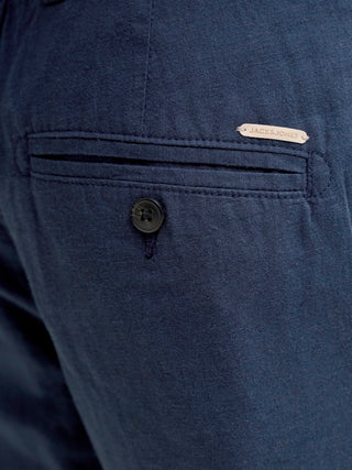 Ανδρικό παντελόνι JPSTACE SUMMER LINEN BLEND CHINO PANT SN JACK&JONES 12248604 NAVY BLAZER SS26