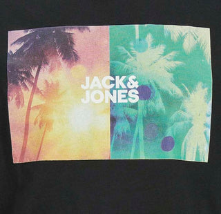 Ανδρικό t-shirt Standard Fit 100% Cotton JJNAVIN TEE SS CREW NECK JACK & JONES 12247982 Black S 24