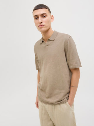 Ανδρική μπλούζα polo κοντομάνικη JJKANE KNIT SPLIT NECK POLO Jack & Jones 12269650 String SS26