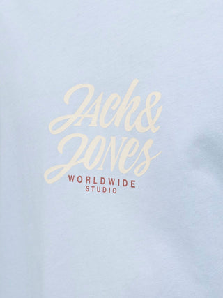 Ανδρικό t-shirt JORTAVIRA TEE SS CREW NECK FST LN Jack & Jones 12281810 Skyway SS25