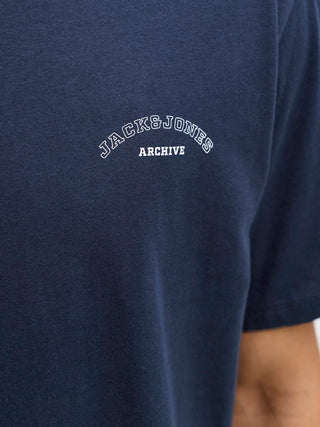 Ανδρικό t-shirt JJCOLLEGE LOGO TEE SS CREW NECK Jack & Jones 12288105 Navy Blazer SS26