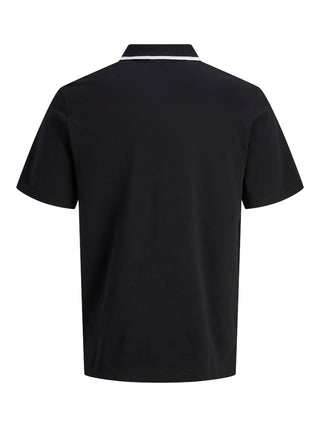 Ανδρική μπλούζα polo κοντομάνικη JBLAZE POLO SS LN JACK&JONES 12288376 BLACK SS26