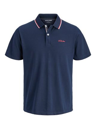 Ανδρική μπλούζα polo κοντομάνικη JBLAZE POLO SS LN JACK&JONES 12288376 NAVY BLAZER SS26