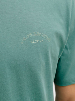 Ανδρικό t-shirt JJCOLLEGE LOGO TEE SS CREW NECK Jack & Jones 12288105 Mineral Blue SS26