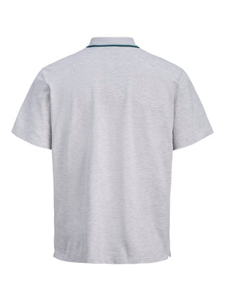 Ανδρική μπλούζα polo κοντομάνικη JBLAZE POLO SS LN JACK&JONES 12288376 WHITE MELANGE SS26